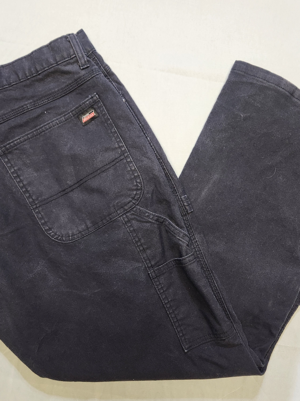 Dickies Men Pants 40x30 Black Canvas Carpenter Relaxed Straight Workwear Utility